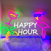 Happy Hour Neon Bar Signs